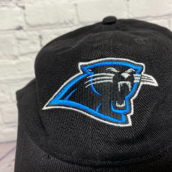 Carolina Panthers Hat Cap Strap Back Black White Embroidered Log NFL Football - Picture 6 of 10